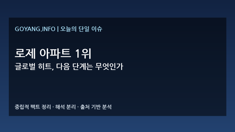 로제 아파트 글로벌 히트 분석 썸네일