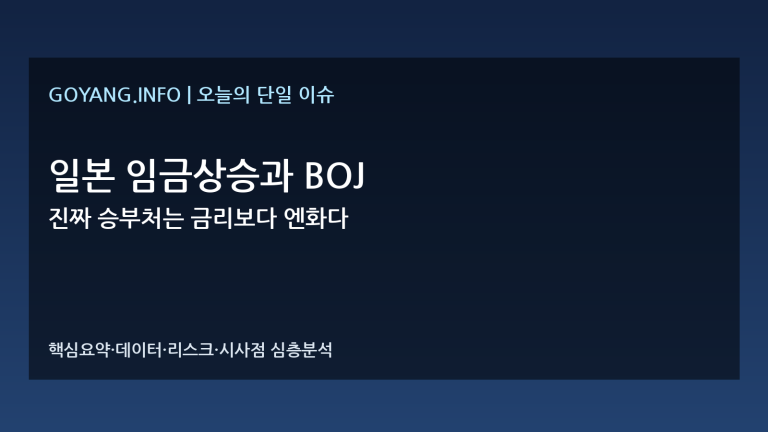 일본 임금상승과 BOJ 정책 전환 심층분석 썸네일