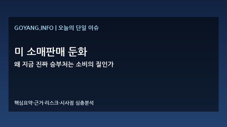 미 소매판매 둔화 심층분석 썸네일